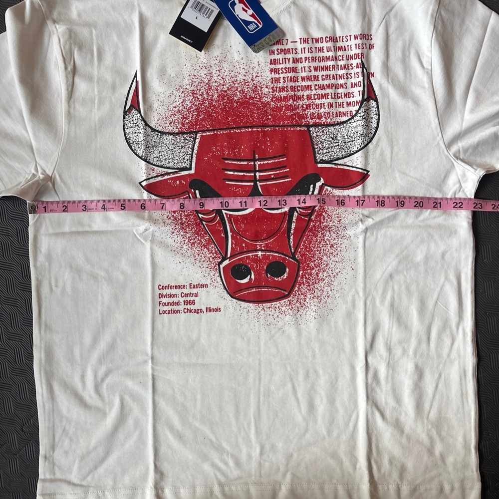 NBA Chicago Bulls Game 7 Graphic T-Shirt White Large Win Or Go Home Mens New - Picture 4 of 5